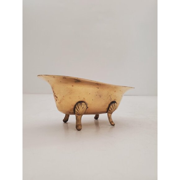 Vintage 1950s / BRASS SOAP DISH / Solid Brass Soap Holder Soap Dispenser… - Picture 4 of 10